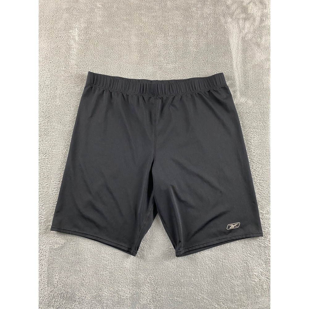 Reebok PlayDry Black Compression Biker Shorts Womens XXL Activewear Gym Training